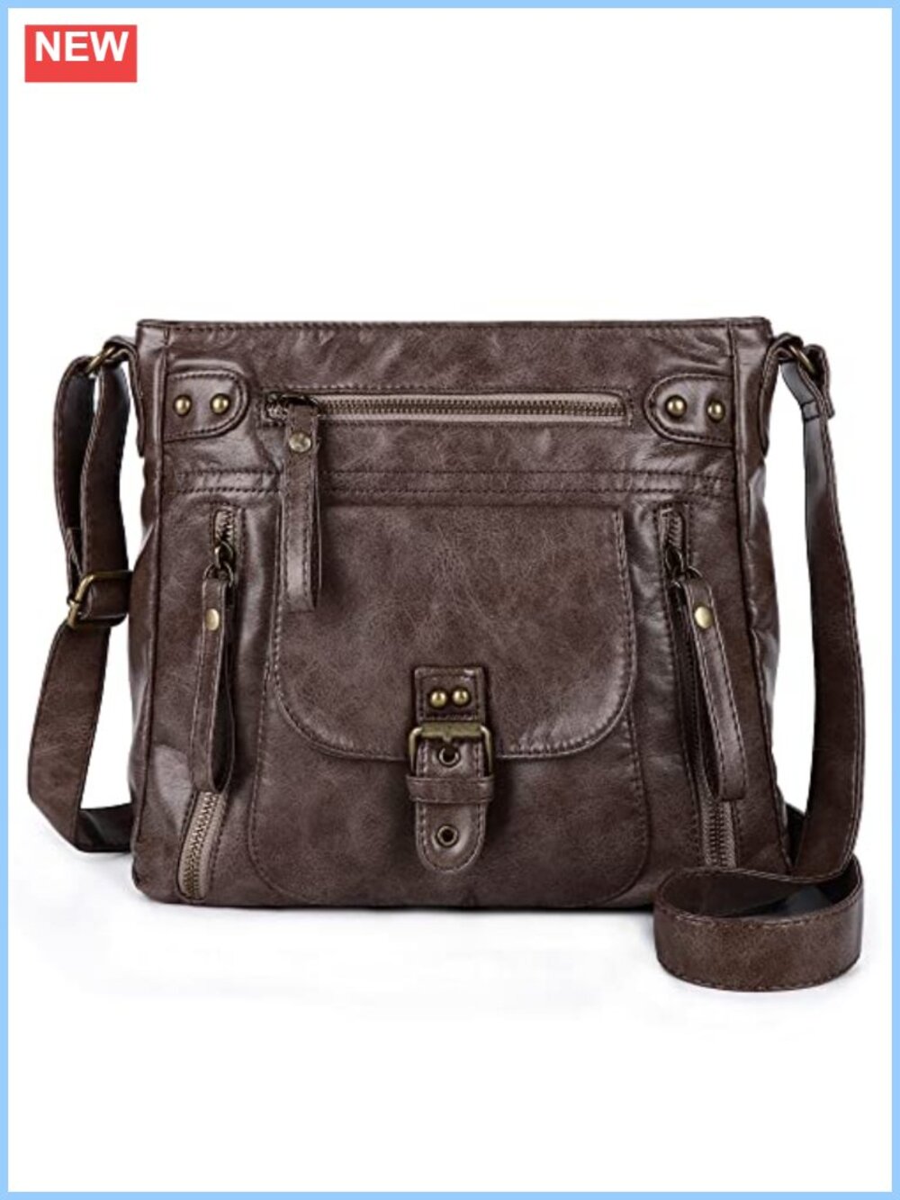 Angel Kiss Vegan Leather Hobo Bag Crossbody Shoulder Purse
